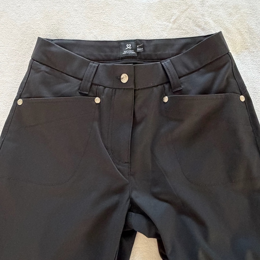Daily Sport Black Golf Pants Size 2 Athleisure Golfcore Stretch Activewear - Picture 6 of 11